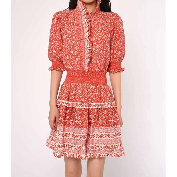 NEW LOVE THE LABEL zita classic cotton dress in rosemary dreamscape print
